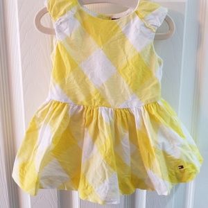 Yellow plaid dress